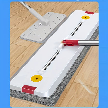 Flat Mop With 1/2 Mop Cloth Set/ Only 1 Mop Cloth, Long Handle Hands-free Wash Flat Mop