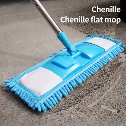 Wet and Dry Chenille Cleaning Flat Mop | Household Mop for Wooden Boards, Tile Floors, and Windows