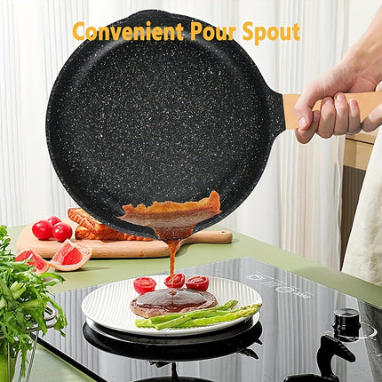 Pots and Pans Set with Lids, Granite Stone Cookware Sets Suitable for Gas, Electric,