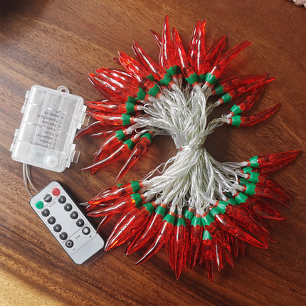 LED Red Pepper Color Lamp String Lights Christmas Day Decoration