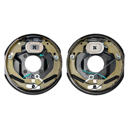 Electric Trailer Brake Assembly, 10' x 2.25', 1 Pair Self-Adjusting Electric Brakes Kit for 3500 lbs Axle, 4-Hole Mounting, Backing Plates for Brake System Part Replacement (1 Right + 1 Left)
