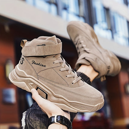 Unisex Mid-Top Sneakers - White & Black