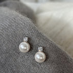 White Pearl Earrings