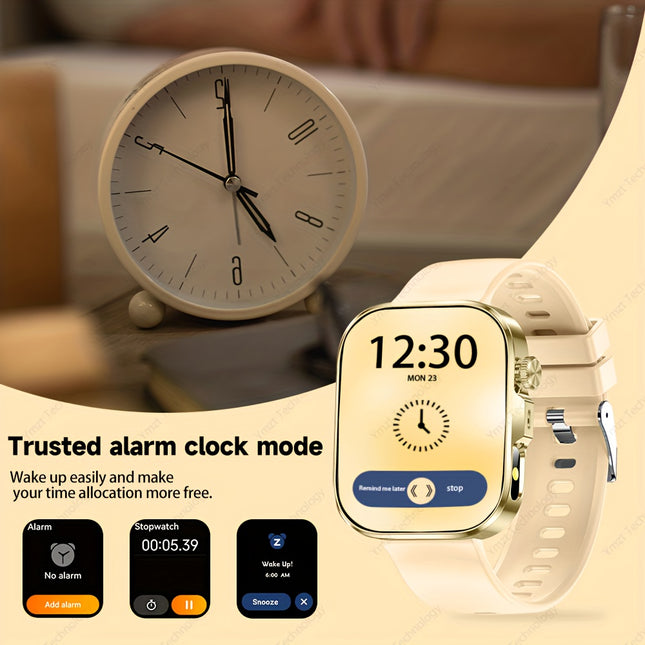 Full-Screen Touch Sports Smartwatch with Flashlight, Wireless Connectivity for Android and iPhone