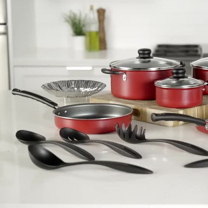 18pcs Easy to Clean Nonstick Cookware Set - Oven-Safe Grill with Frying Pan,