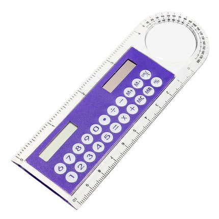 Wholesale Mini Color Multifunctional Student 10cm Ruler Solar Calculator