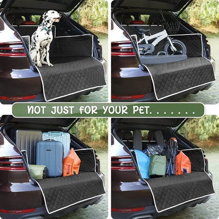 Waterproof Polyester Cargo Liner for Pets - Travel-Friendly Car Trunk Mat with Non-Slip Backing and Side Flaps for Dogs - Durable Vehicle Pet Nest Pad for SUVs and Cars