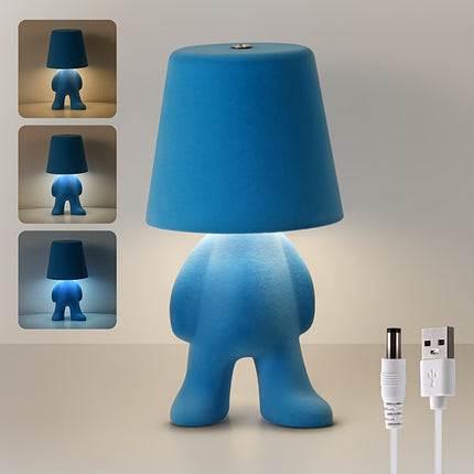 Colorful Cartoon Plush Doll Desk Lamp | Adjustable Three Light Colors, Touch Switch