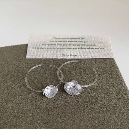 Light-luxury Transparent-thread Invisible Mermaid-tear Ring For Women