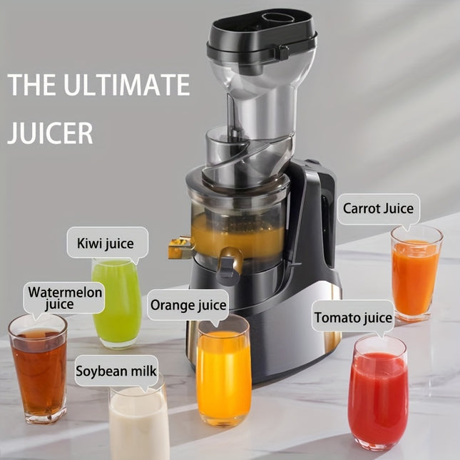 Juicer, 300W Slow Masticating Machines with Large Feed Chute Fit Whole Fruits