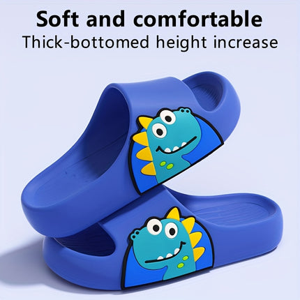 4 pcs Soft And Comfortable Cartoon Character Slippers for Kids Thick-Soled Casual Skate Shoes,