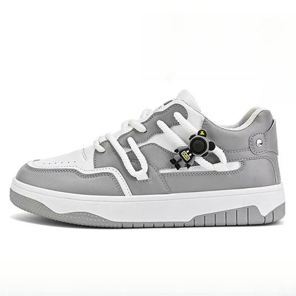 Men's Chunky Skate Shoes 2025 Summer  Low-Top PU Sneakers with Cushioned Insole & PVC