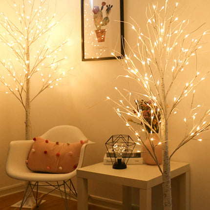 LED Lights Simulation Luminous Christmas Tree Background Decoration