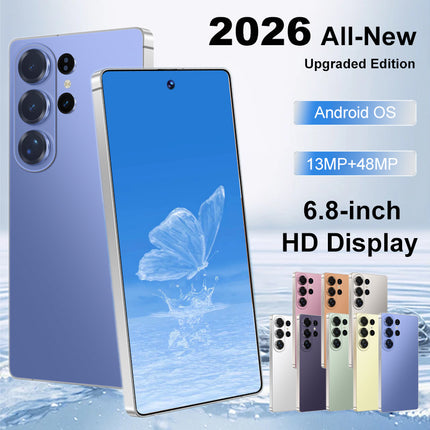 Newly Upgraded 2026 Unlocked Smartphone With Large 6.8 Inch HD Screen 8GB RAM Plus 256GB Storage