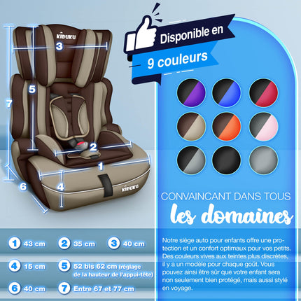 Child Car Seat 9-36 Kg (1-12 Years) with Cushion for Child Seat - ECE R129/03 Car Seat, Group 1/2/3 Child Car Seat 5