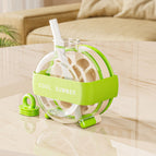 With Straw Ribbon Green