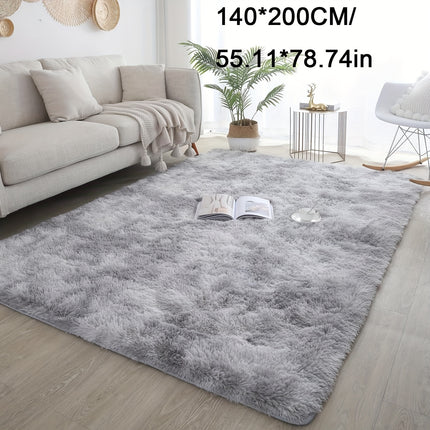 1pc Luxury Shag Area Rug, Modern Rectangle Plush Fuzzy Rugs, Machine Washable