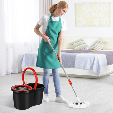 Mop And Bucket And Wringer Set, Bathroom Mop Bucket, 360° Spin Mop