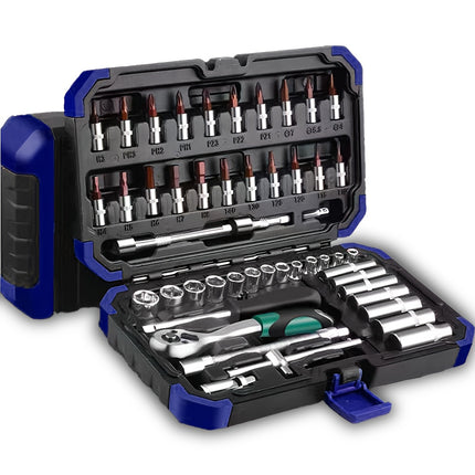 A Set of Home And Travel Dual-Use Car Repair Tool Set, Motorcycle Repair Tool Set with Storage Box,