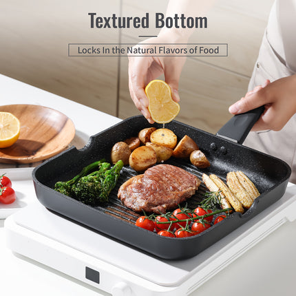 Nonstick Induction Compatible 3 Pot Set, Christmas Gift, Dishwasher Safe