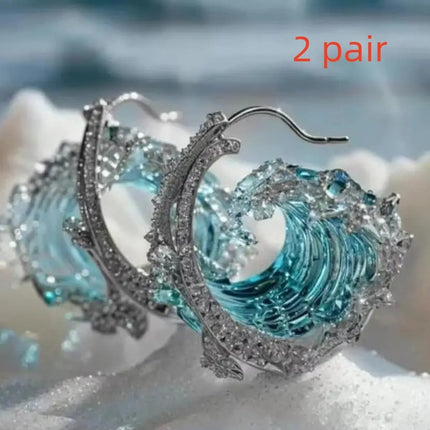 Creative Sky Blue HAILANG Resin Earrings
