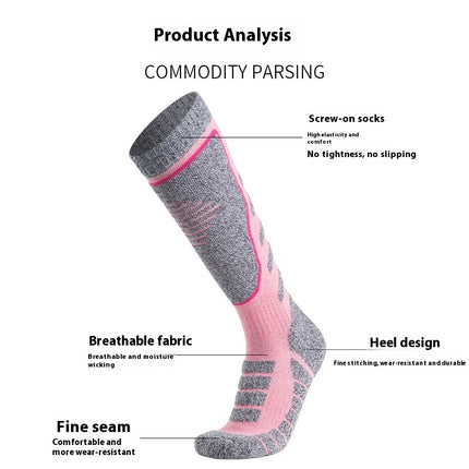 Outdoor Ski Socks Thickening Exercise Towel Bottom Climbing Long Socks