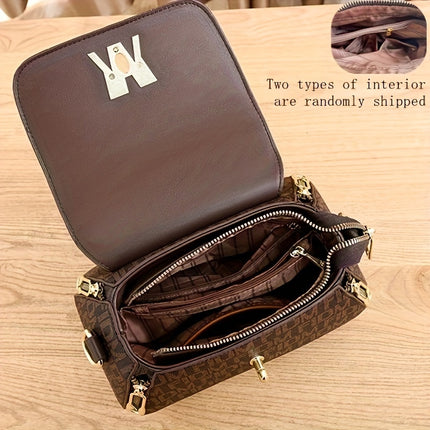 Classic Colorblock Shoulder Handbag - Satchel Bag Synthetic with Feature - Adjustable Strap