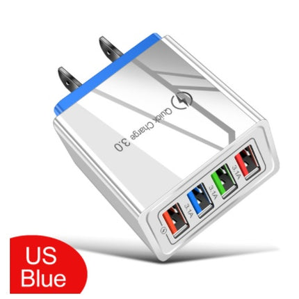 Simple Luminous 4USB Mobile Phone Charger