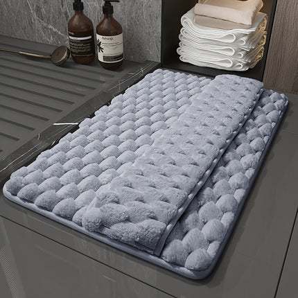 Memory Foam Bath Mat, Soft Long Hair Non-Slip Bathroom Rug, Machine Washable,