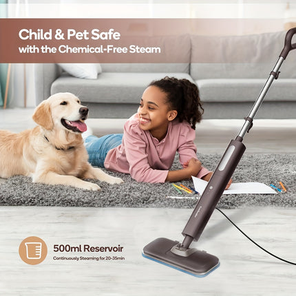 Steam Mop, Hardwood Floor Steamer, 500ml 1200W Powerful Cleaner for Carpet Laminate and Tiles,