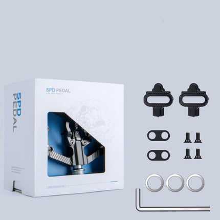 Mountain Bike Lock Step Turn Flat Step Bicycle Peilin Foot Aluminum Alloy Pedal Bearing Riding Accessories