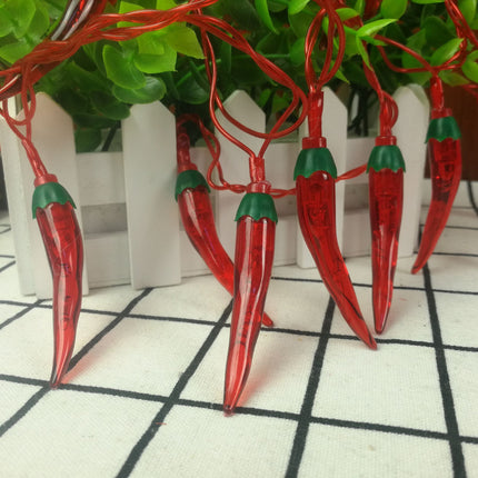 LED Red Pepper Color Lamp String Lights Christmas Day Decoration