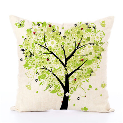 Linen Pillow Money Tree Cushion with Pillow
