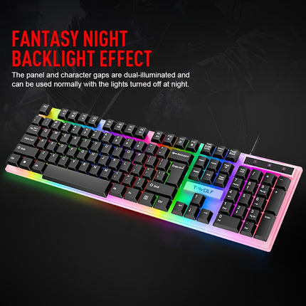 4pcs 4-Piece Wired Gaming Bundle: Illuminated Keyboard, Mouse, Headphones, and Mouse Pad