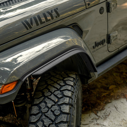 Front & Rear Fender Flares Compatible with 2018-2026 Jeep Wrangler JL & JLU Unlimited Sahara (Fit Original low Fender ,Not fit 4xe)