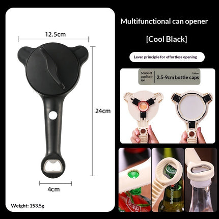 Non-slip, Effortless Can Opener Manual Adjustable Lid Opener