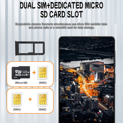 2026 Advanced Unlocked Smartphone Featuring 6.8 Inch HD Display 8GB RAM 256GB Storage Includes Stylus Android