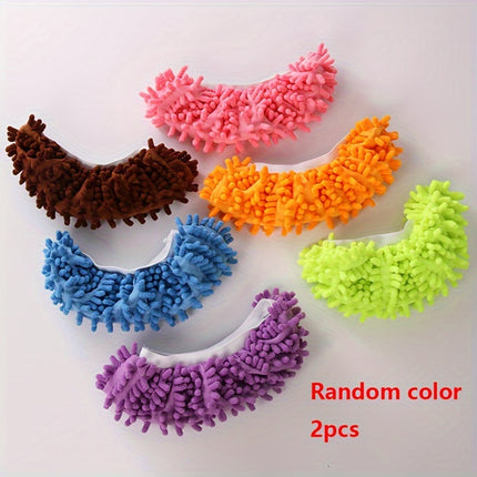 2PCS Removable And Washable Slipper Covers, Household Floor Cleaning Shoe Covers, Sweeping Mop Covers