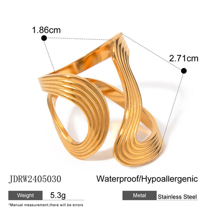 Stainless Steel Ring For Womencolorfast Subtly Luxurious And Exudes A Premium Vibe