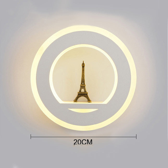 Nordic Wall Lamp Creative Bedside Lamp Lamp Dimmable Wedding Room Staircase Lamp TV Wall Simple Modern Aisle Decorative Lamp