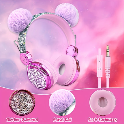 Headphones with Microphone, Wired Headphones with HD Sound for Youngsters, School