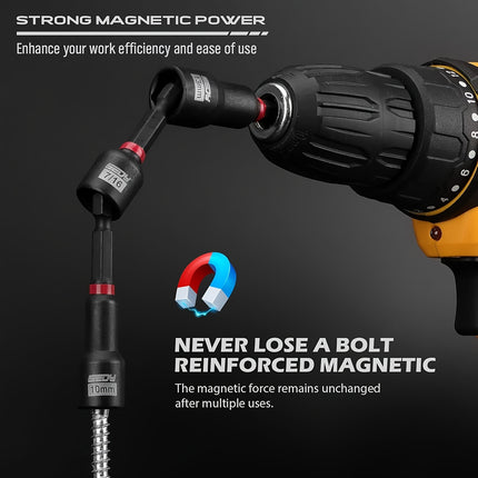 80pcs Premium Magnetic Impact Nut Driver Set Metric & SAE with Socket Adapters, Bit Holder,