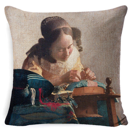 Oil Painting Pillow Famous Painting Pillow Cushion New Sofa Pillow Cover