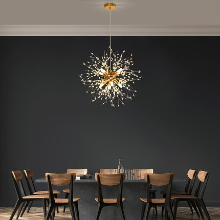 Dandelion Shaped Living Room, Dining Room, Bedroom, Kitchen with Modern Golden Crystal Chandeliers