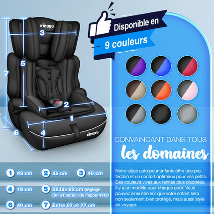 Child Car Seat 9-36 Kg (1-12 Years) with Cushion for Child Seat - ECE R129/03 Car Seat, Group 1/2/3 Child Car Seat 5