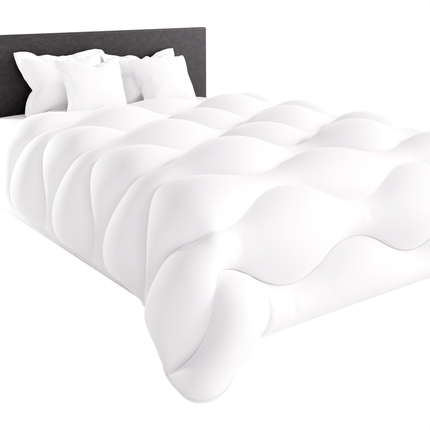 Cold Weather Warm Duvet – Cloud Pattern  White  700 g/m² High Density Hollow Fiber Filling Ideal for 1-2 People