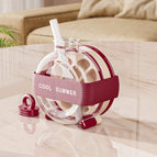 With Straw Ribbon Wine Red