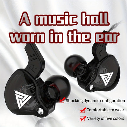 Microphone Headphones, HiFi Bass Sport In-ear Monitor Headset, Music Game Earbuds 3.5MM