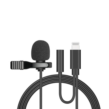 Compatible with Apple , Metal Lavalier One-point Two-amplifier Microphone Mini