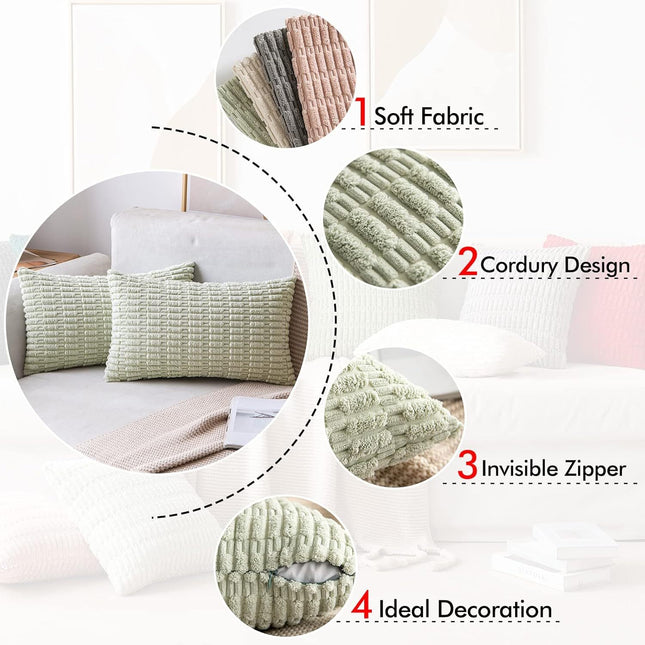 Decorative Throw Pillow Covers Soft Boho Striped Pillow Covers Modern